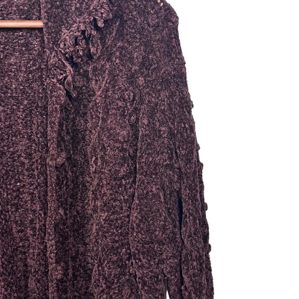 Vintage 90s Y2K Bobble Knit Long Cardigan Sz M Grunge Goblin Forest Fairy Purple - Picture 6 of 11